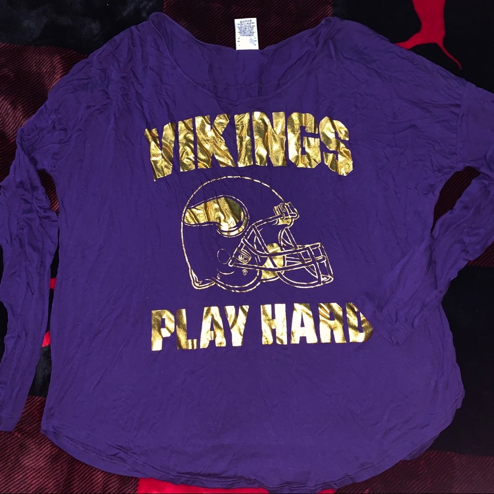 VS Pink L mn Vikings shirt